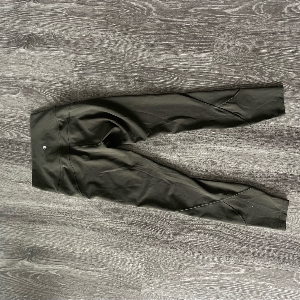 Lululemon Army Green Leggings - Picture 3 of 7